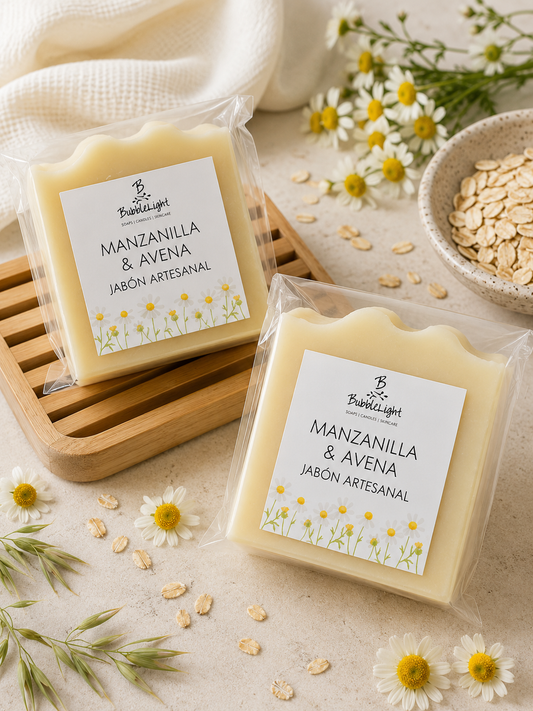 Jabón Artesanal Manzanilla & Avena