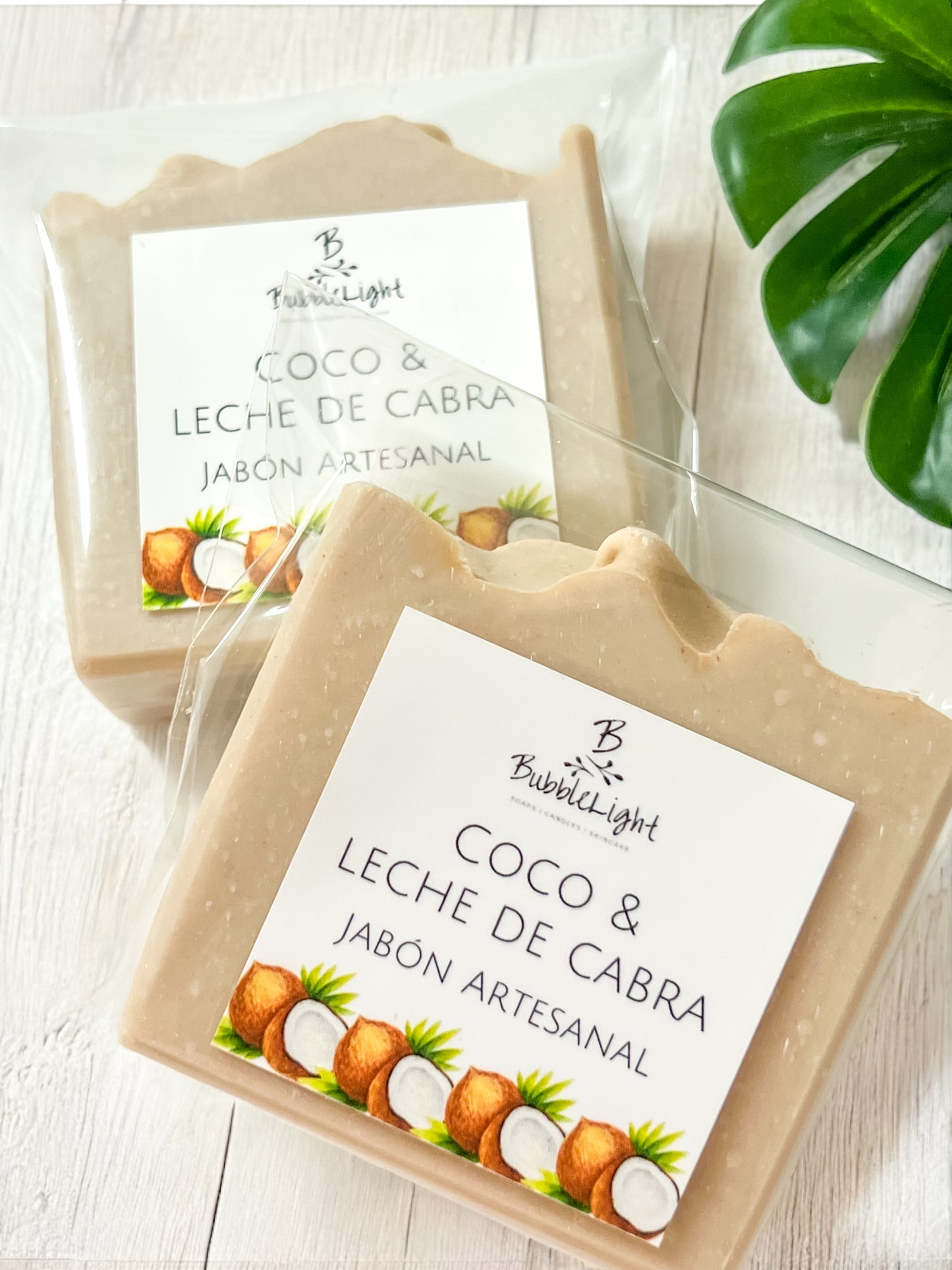 Jabón Artesanal Coco y Leche de Cabra