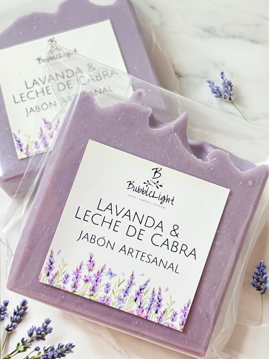 Jabón Artesanal Lavanda & Leche de Cabra