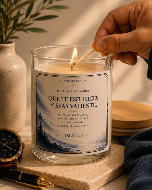 Josué 1:9 | Vela Artesanal Father’s Day