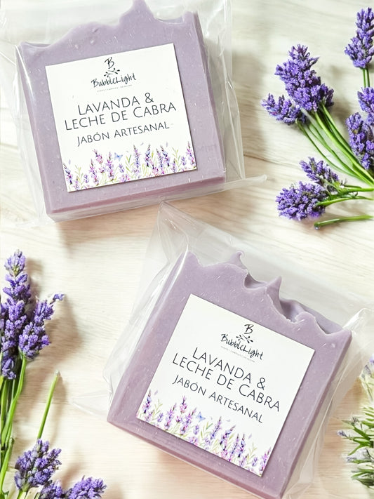 Jabón Artesanal Lavanda & Leche de Cabra