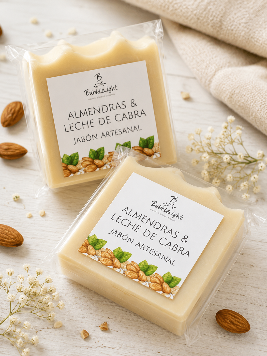 Jabón Artesanal Almendras & Leche de Cabra