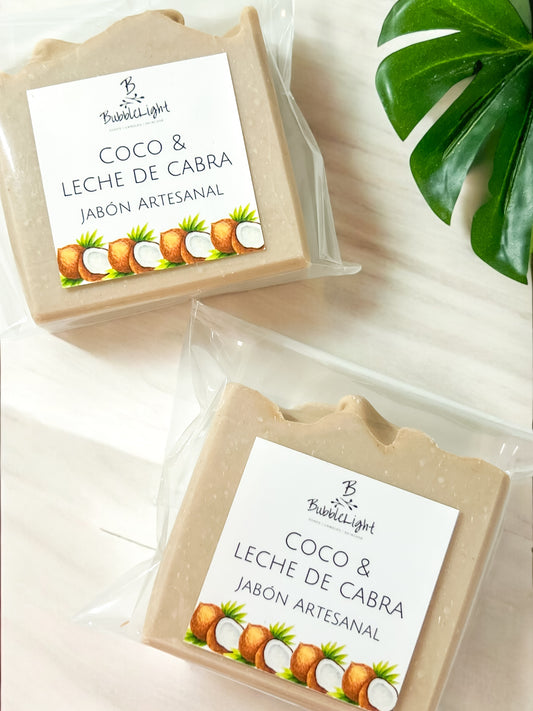 Jabón Artesanal Coco y Leche de Cabra