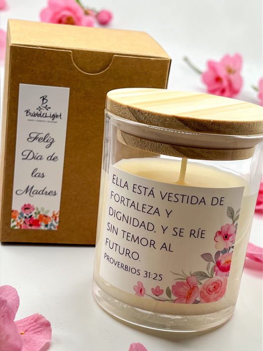 Vestida de Fortaleza y Dignidad - Vela Artesanal