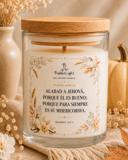 Salmos 107:1 | Vanilla Vela Artesanal