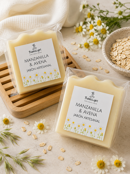 Jabón Artesanal Manzanilla & Avena