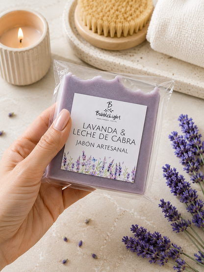 Jabón Artesanal Lavanda & Leche de Cabra
