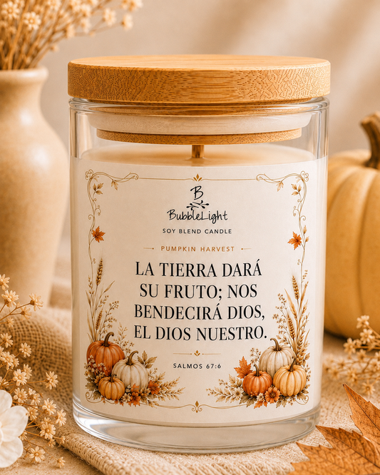 Salmos 67:7 | Pumpkin Vela Artesanal