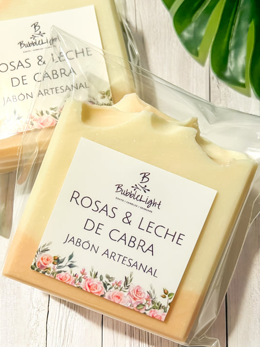 Jabón Artesanal - Rosas & Leche de Cabra