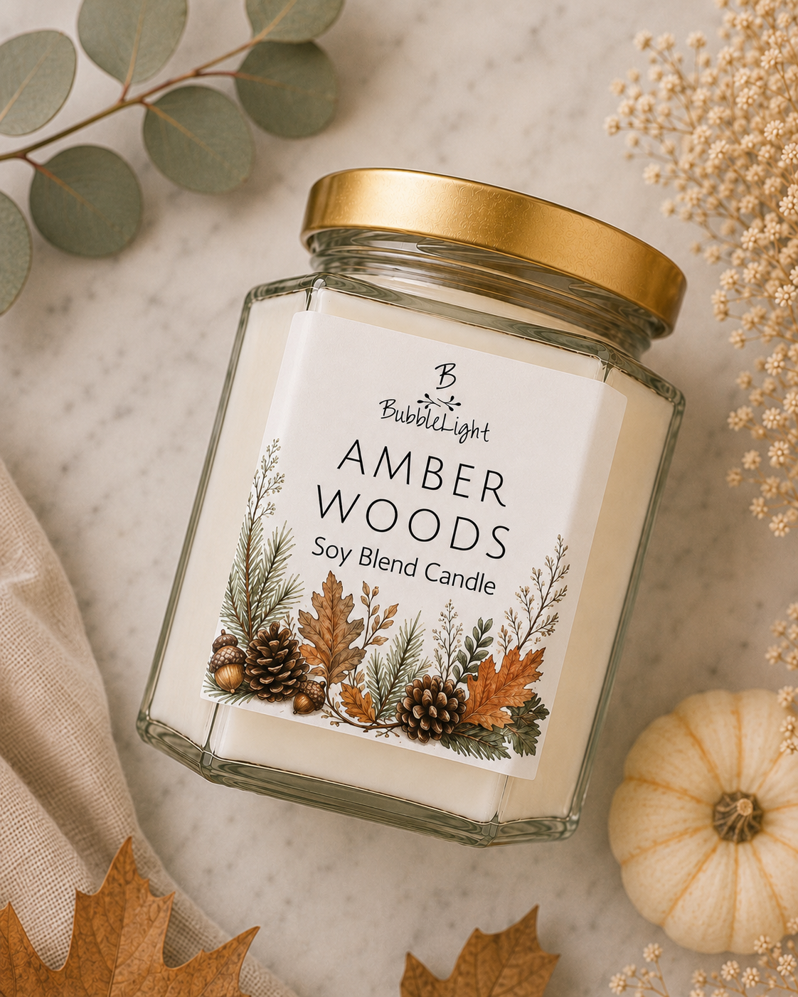 Amber Woods - Vela Artesanal