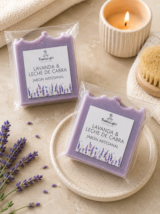 Jabón Artesanal Lavanda & Leche de Cabra