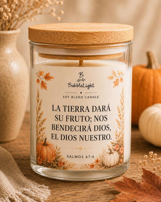 Salmos 67:7 | Pumpkin Vela Artesanal
