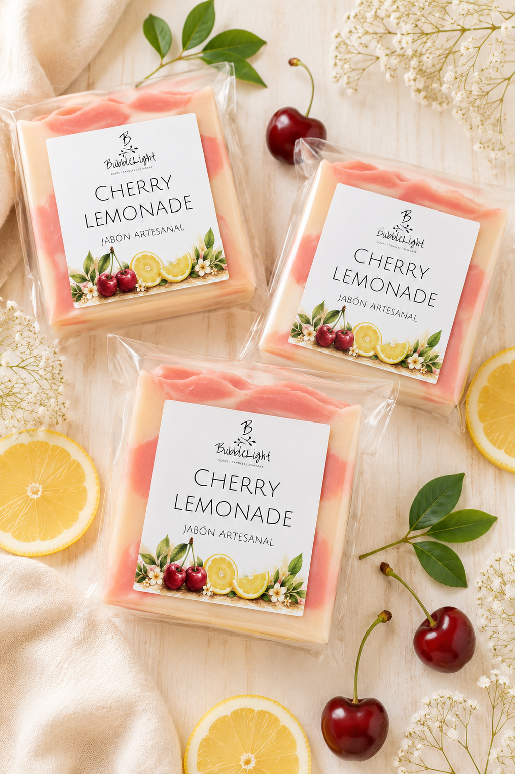 Jabón Artesanal Cherry Lemonade
