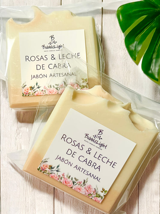 Jabón Artesanal - Rosas & Leche de Cabra