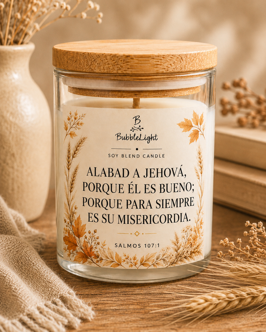 Salmos 107:1 | Vanilla Vela Artesanal