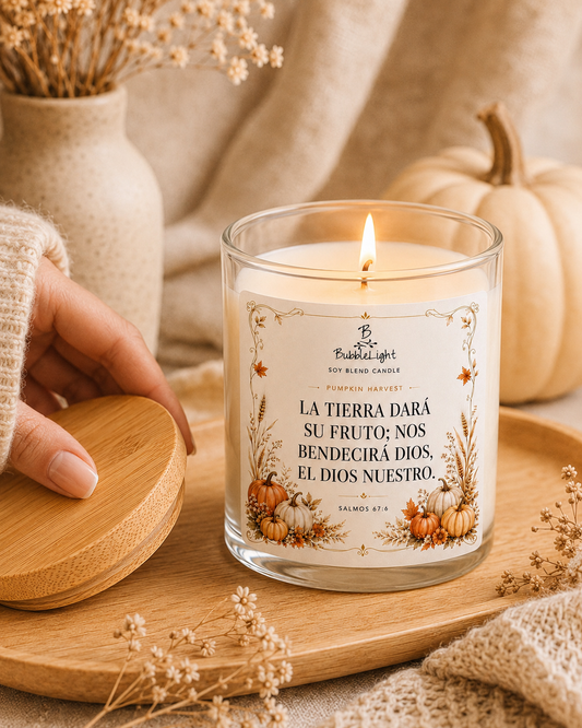 Salmos 67:7 | Pumpkin Vela Artesanal
