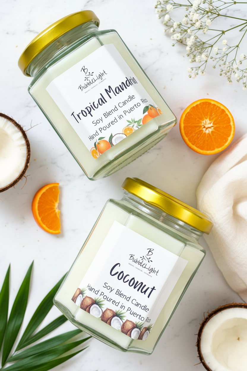 Velas Coconut y Tropical Mandarin